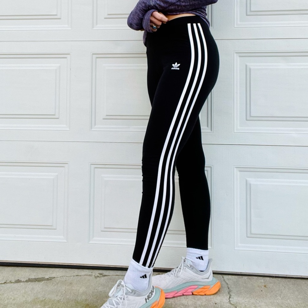 Adidas striped leggings